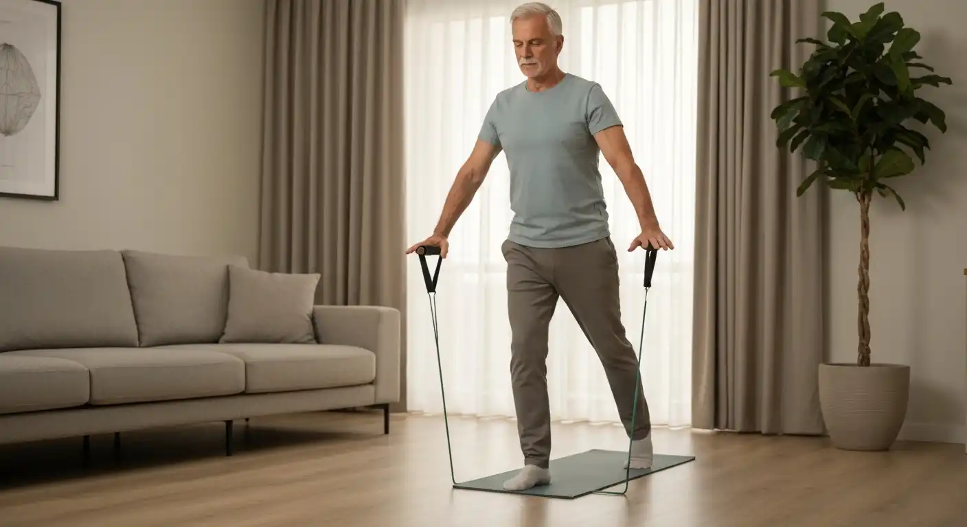 꾸준한 운동으로 100세 건강 루틴 지키는 한국인 남성