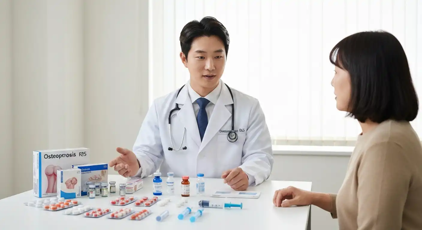 다양한 골다공증 약물치료제와 의료진 상담