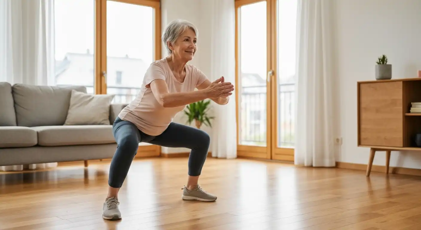 근감소증 예방을 위한 시니어 의자 스쿼트 운동
