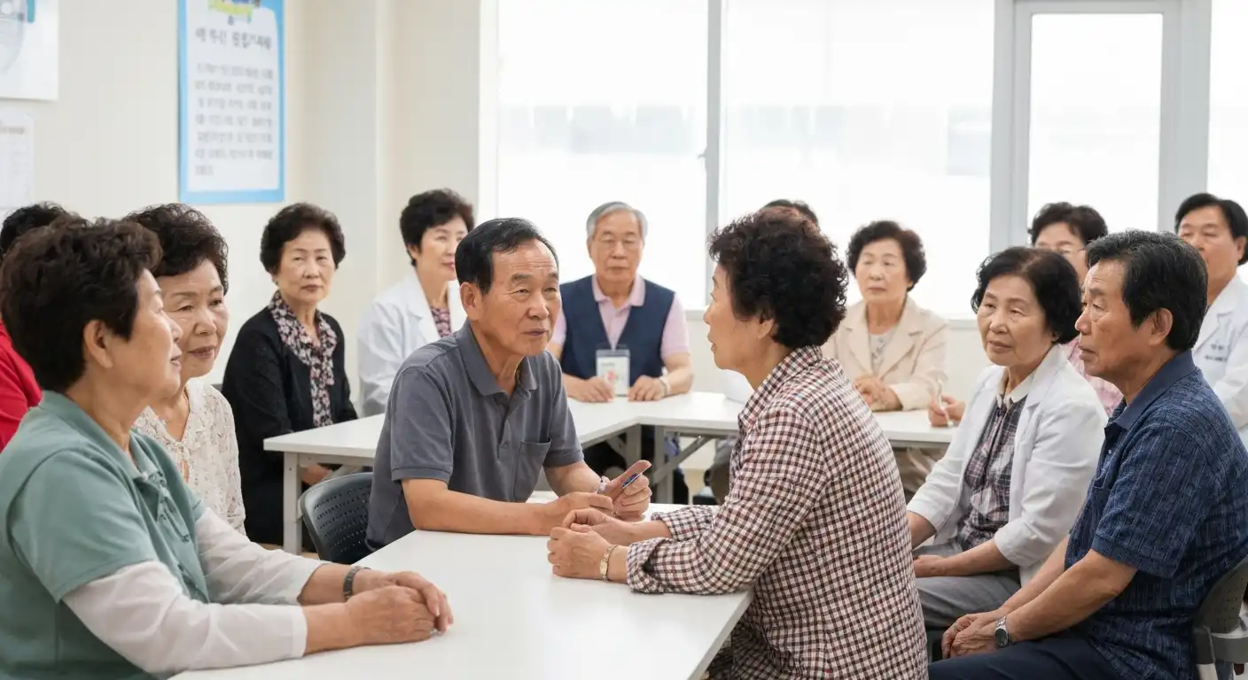 노인 실명예방 사업의 중요성을 알리는 교육 현장