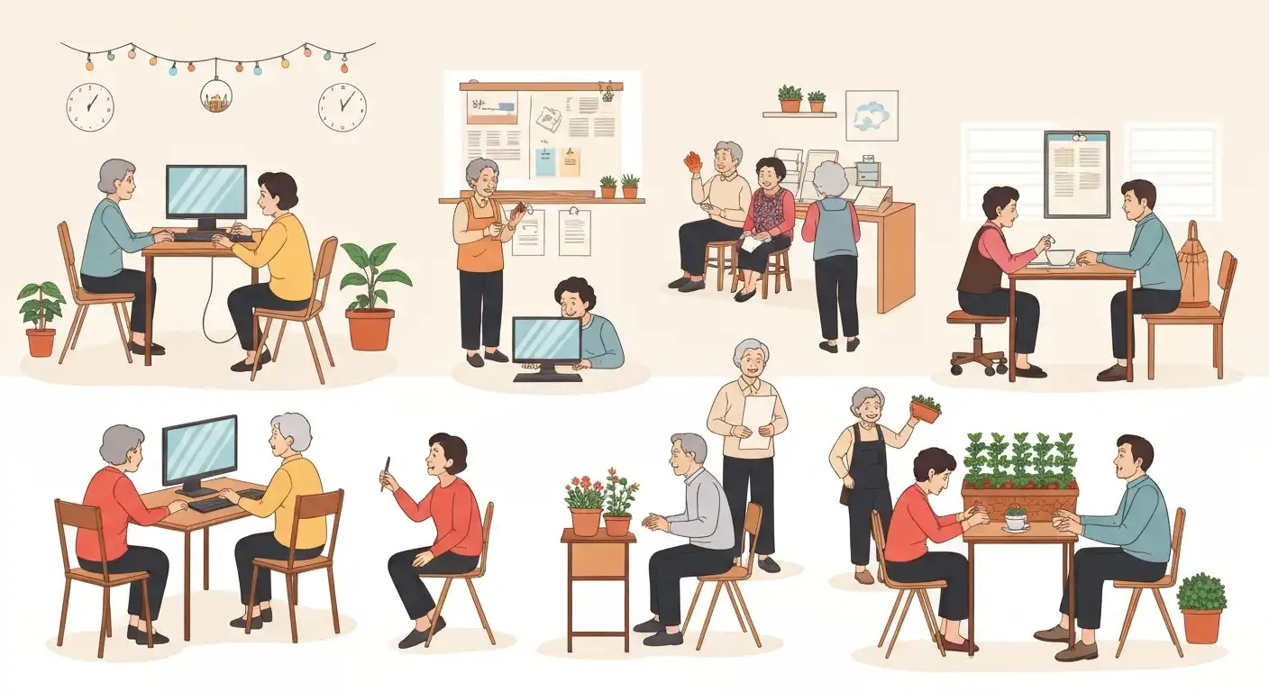 노인 커뮤니티 케어 프로그램이 제공하는 다양한 활동