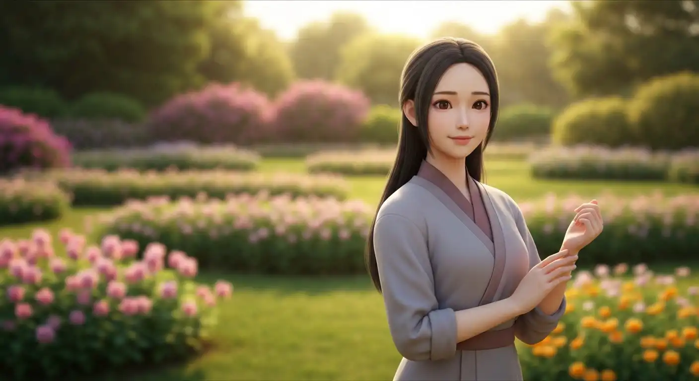 무릎 퇴행성 관절염으로 불편함을 느끼는 한국인 여성