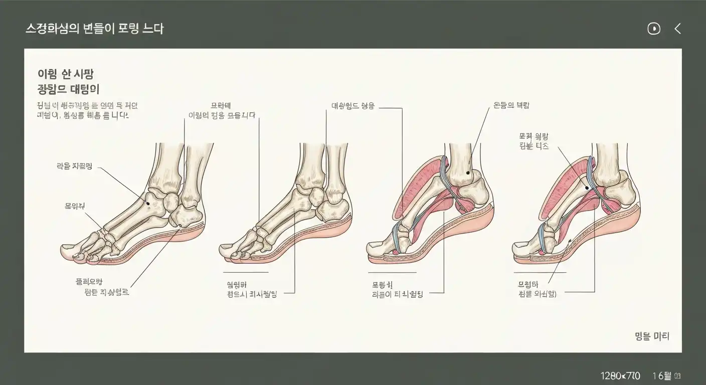 무지외반증 발가락 변형 진행 단계 설명