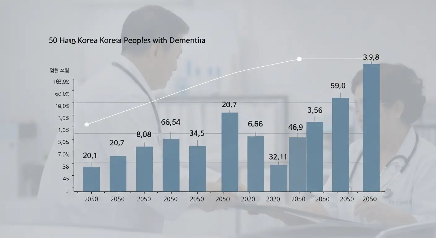 치매 관리주치의 제도 필요성을 보여주는 치매 환자 수 증가 그래프