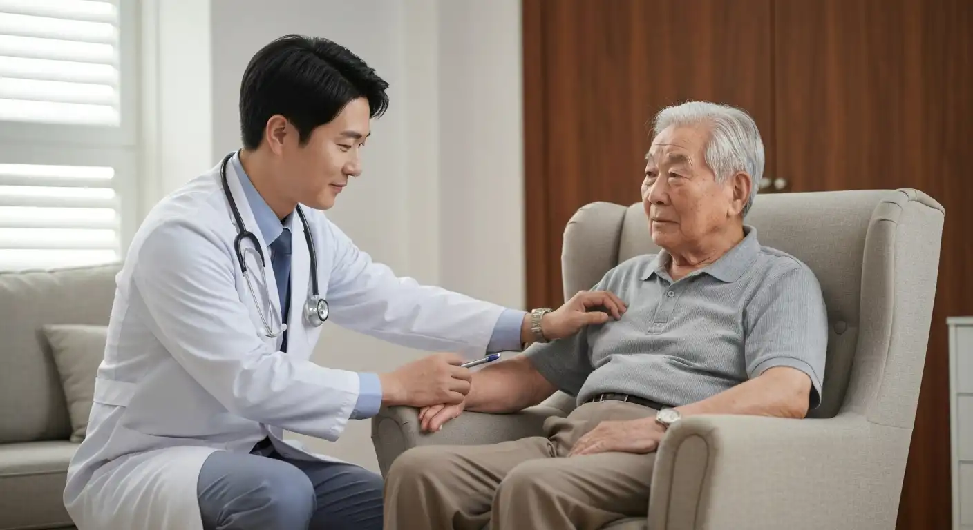 치매 관리주치의 제도로 집에서 방문진료를 받는 치매 환자