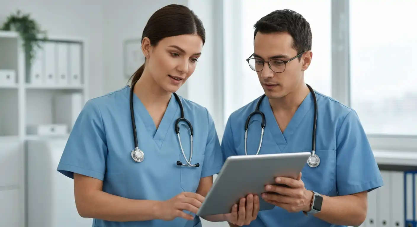 치매 조기검진 사업을 통해 웃는 할머니와 간호사