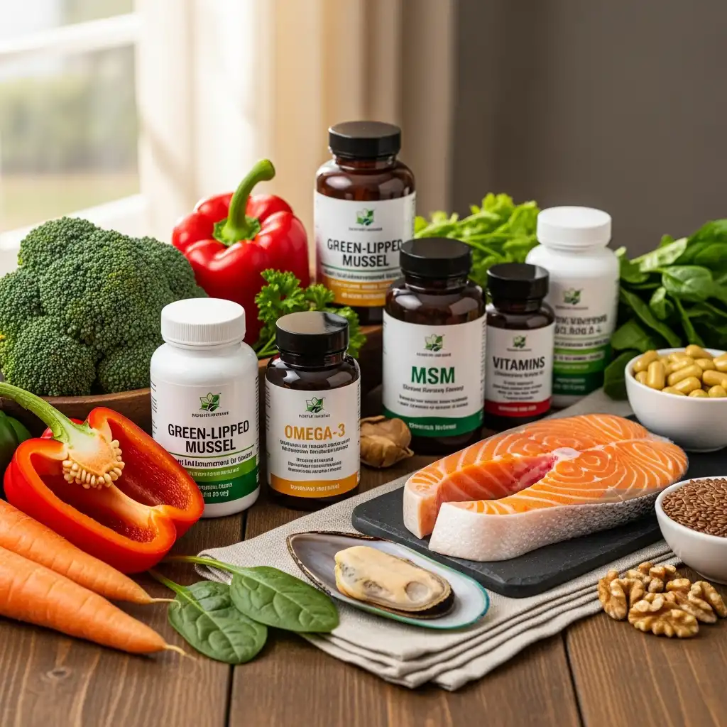 관절염 무릎 통증 완화를 위한 영양제 및 식품