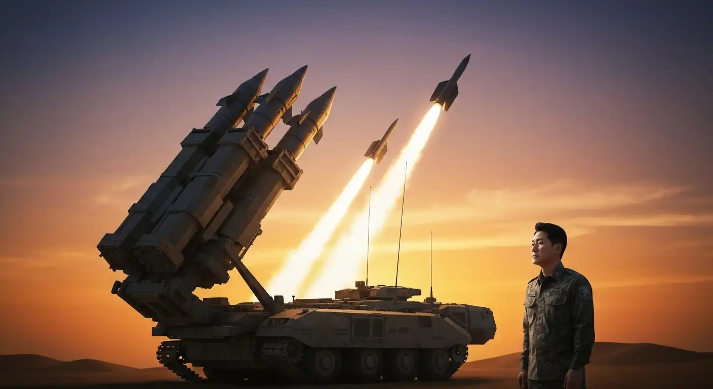 천궁-2 미사일 발사 장면