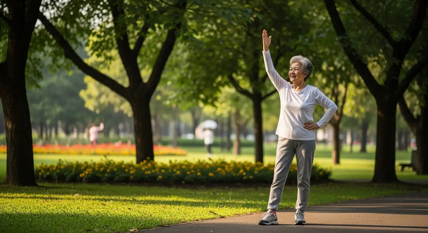 뇌 건강을 위한 치매 예방 훈련을 하는 아시아인 노년 여성