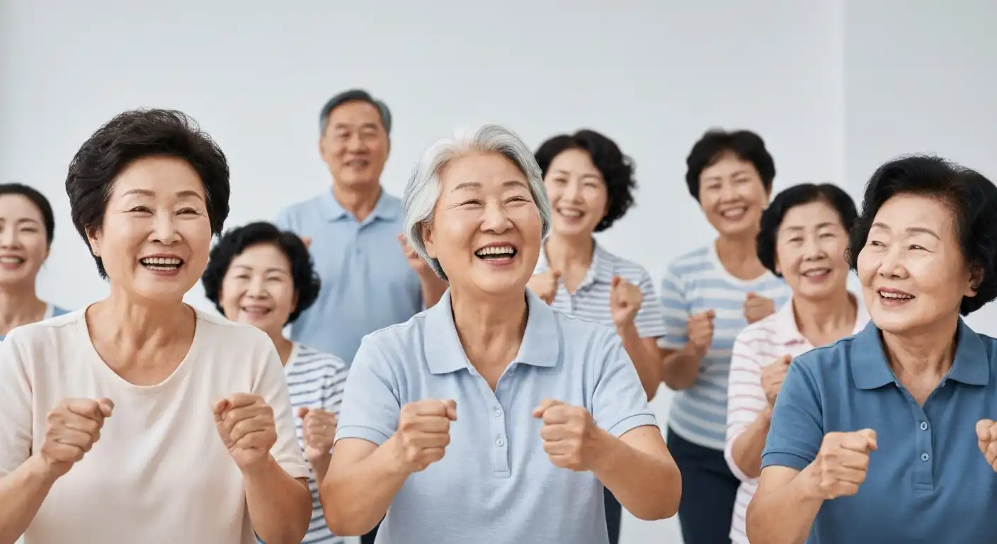 치매 치료관리비 지원사업과 연계된 치매 예방 프로그램에 참여하는 한국인 어르신들