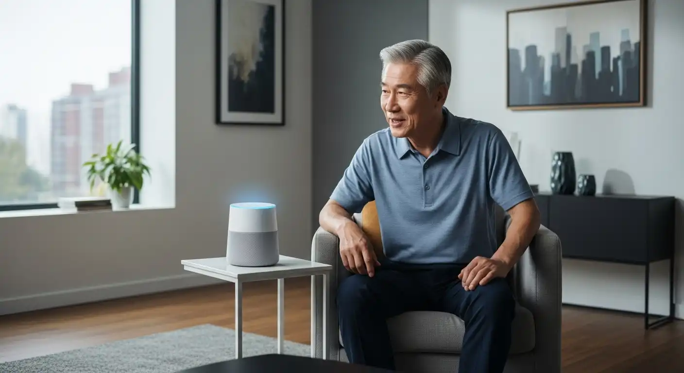 AI 헬스케어 앱과 스마트 기기로 건강을 관리하는 시니어