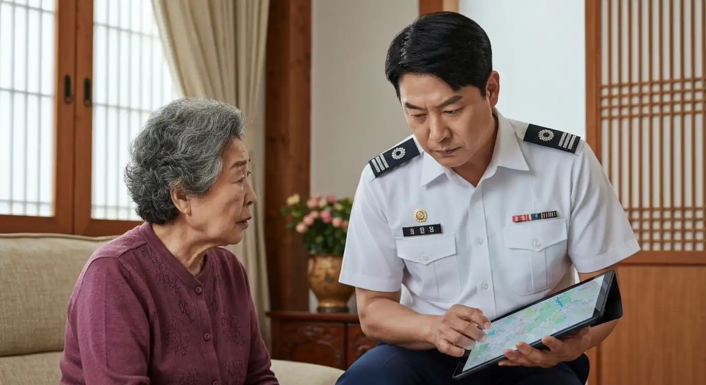 응급관리요원과 독거노인 장애인 응급안전안심서비스 이용자 상담