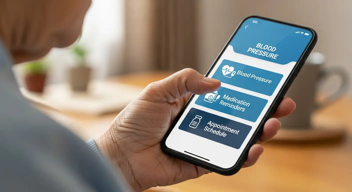 고령층 친화적인 시니어 헬스케어 앱 인터페이스