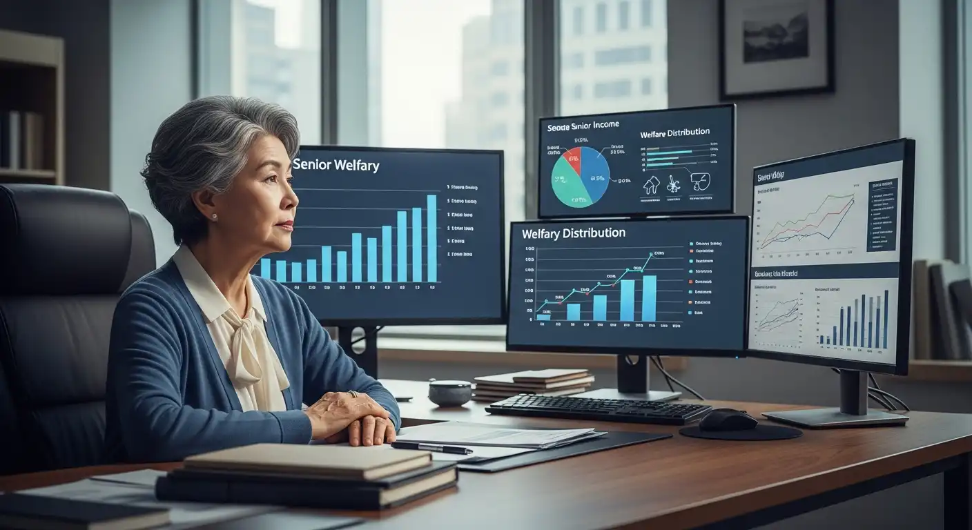 노인 빈곤 해소, 2025년 <b>기초생활수급 노인 생계급여 지급</b>! 꼭 알아야 할 5가지 핵심 변화 💡 4 기초생활수급 노인 생계급여 지급 현황을 보여주는 자료 앞에서 고민하는 한국인 노인 여성