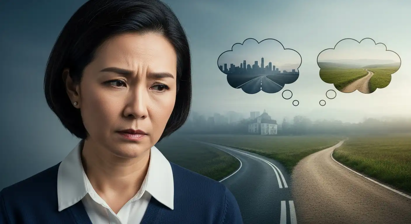 국민연금 유족연금 지급, 2024년 최신 정보 7가지 총정리! 당신의 가족을 위한 핵심 가이드 💰 4 유족연금 중복급여 선택과 재혼 고민을 표현하는 한국인 여성 이미지