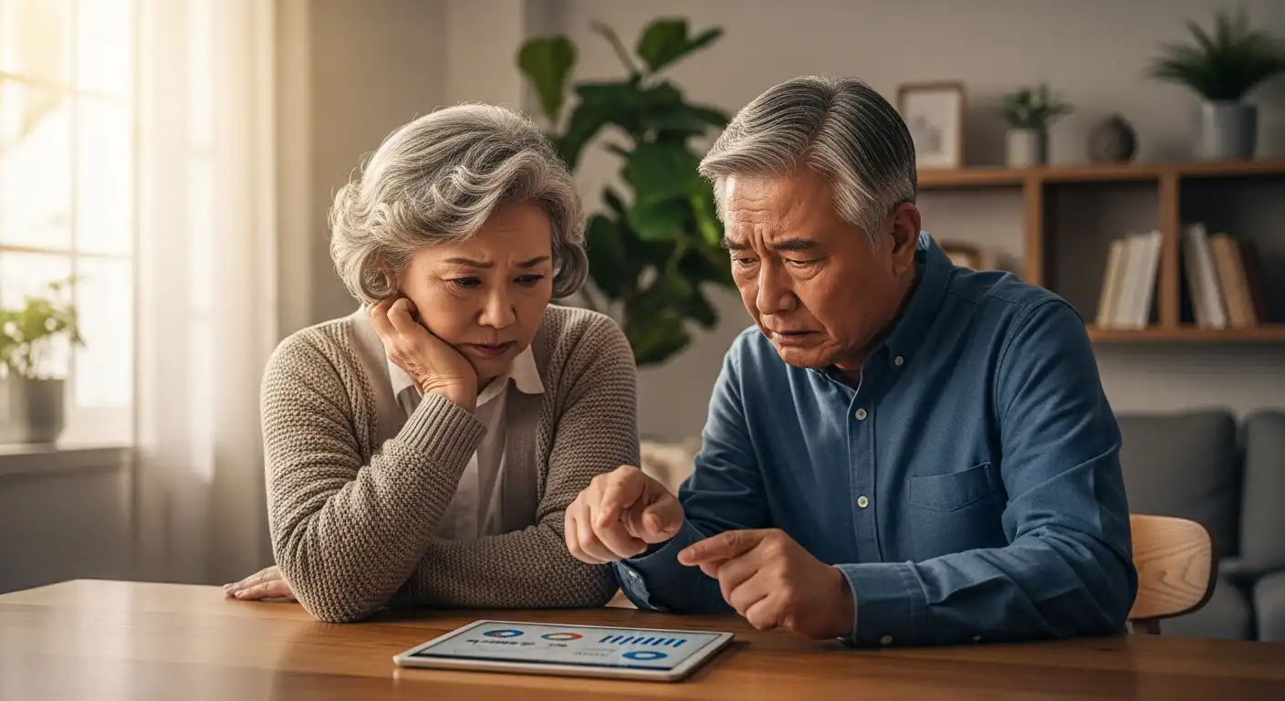 국민연금 조기노령연금 제도, 😱 100만 명 돌파! 과연 현명한 선택일까요? 1 국민연금 조기노령연금 제도 고민하는 노인 부부