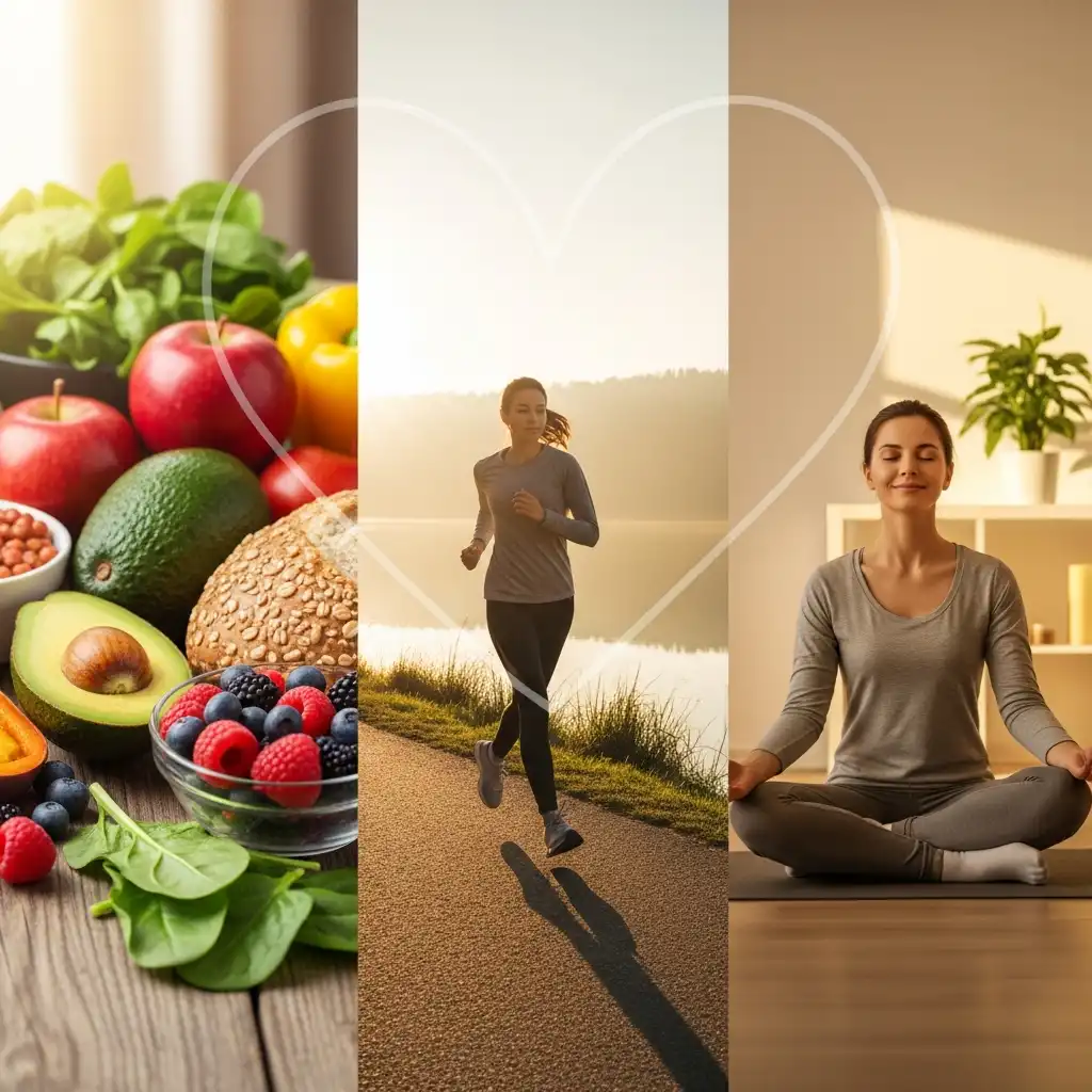 심장병 전조증상 예방을 위한 건강한 식단과 운동 이미지