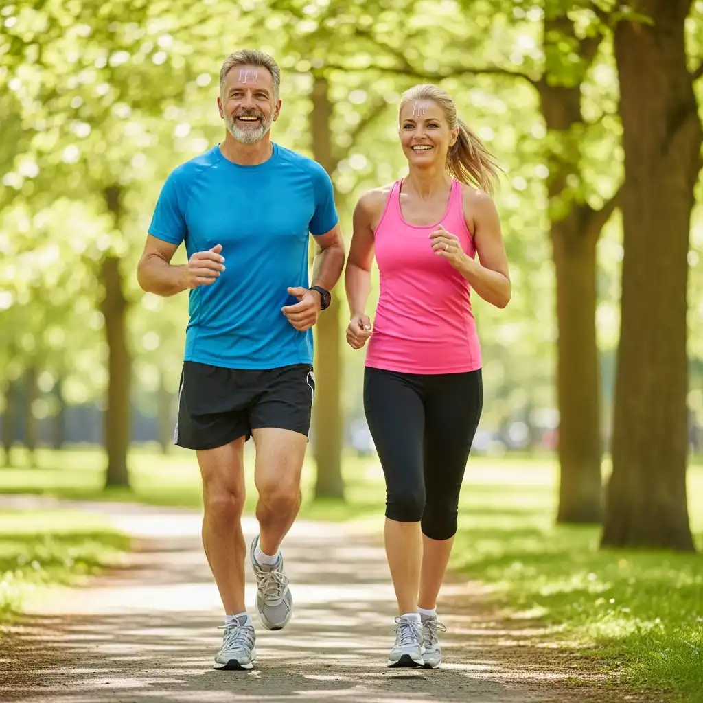 2026년 최신! 고혈압 약 복용법 완벽 가이드와 5가지 생활습관 개선 비법 5 고혈압 관리를 위해 활기차게 조깅하는 중년 부부의 모습