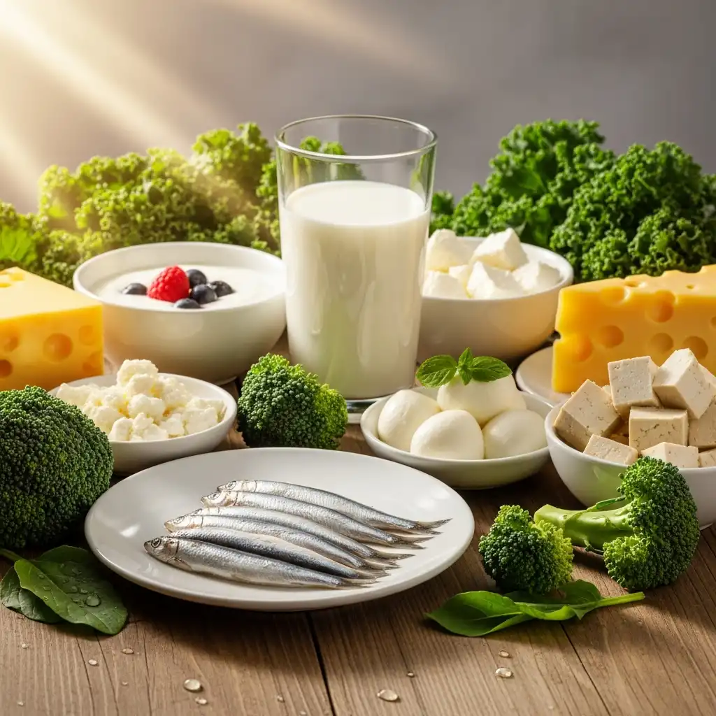 나이 들어도 튼튼하게! 골다공증 예방 & 칼슘 섭취 전략 7가지 완벽 가이드 1 칼슘 섭취를 위한 뼈 건강 식품 이미지