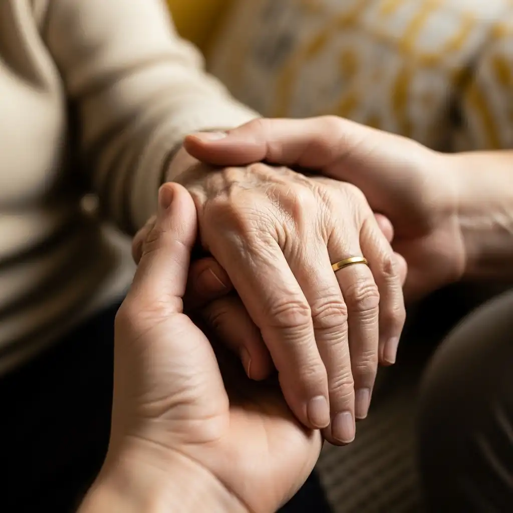 놓치지 말아야 할 파킨슨병 초기 증상과 7가지 관리 방법 총정리 1 파킨슨병 초기 증상과 따뜻한 손길로 위로하는 모습