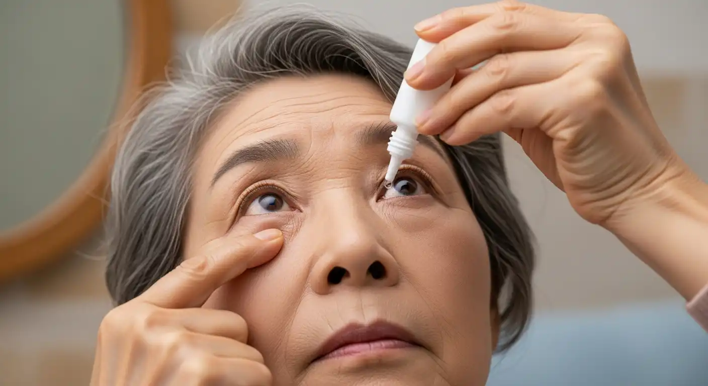 인공눈물을 올바르게 사용하는 시니어