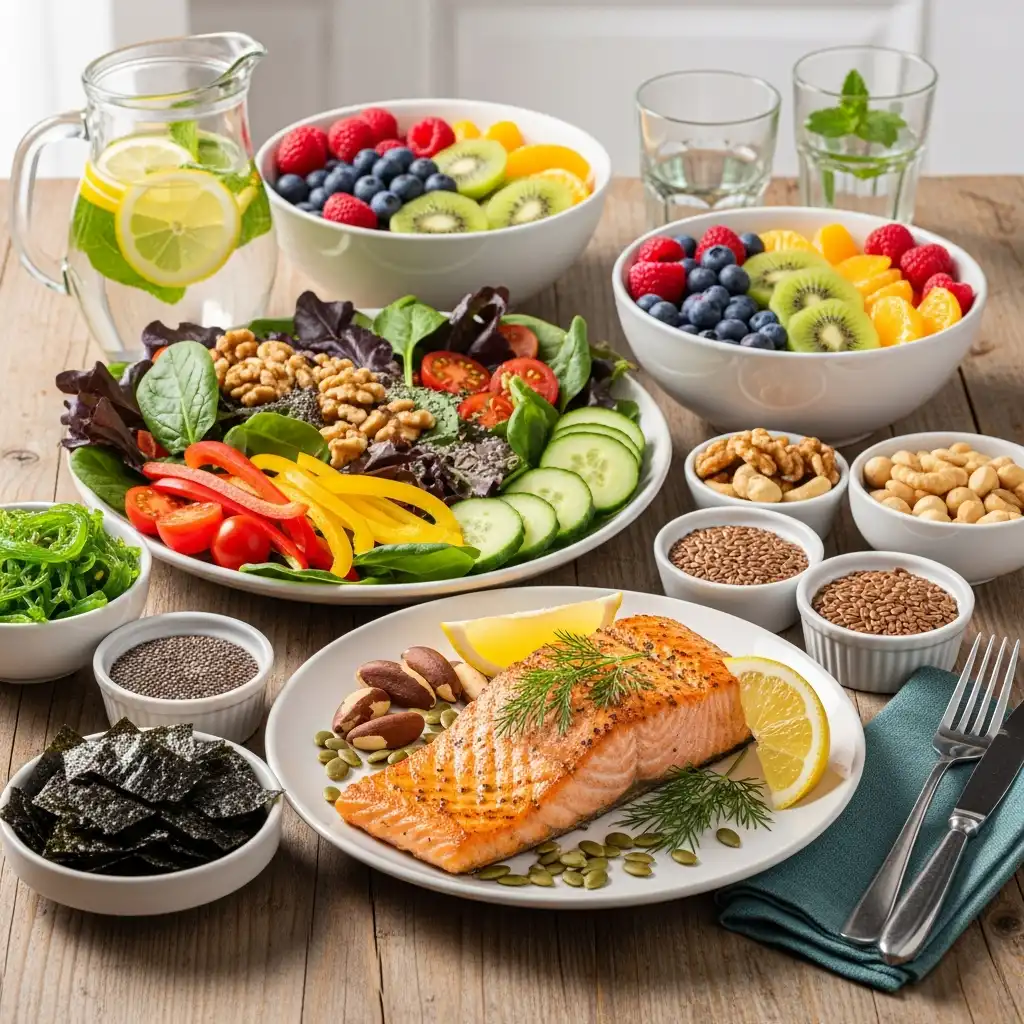 갑상선 건강을 위한 균형 잡힌 식단 이미지
