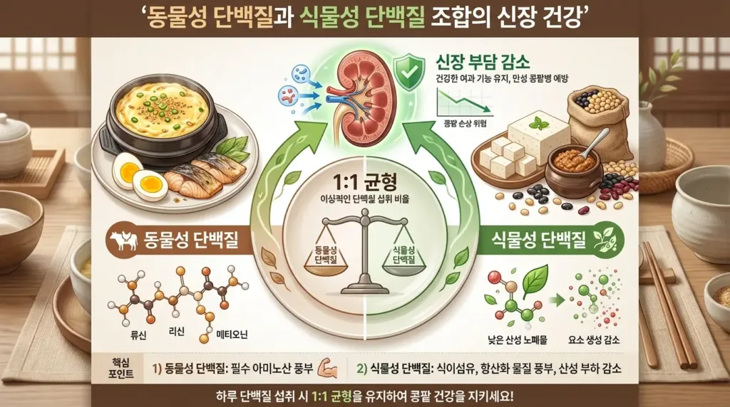 동물성과 식물성 단백질 균형