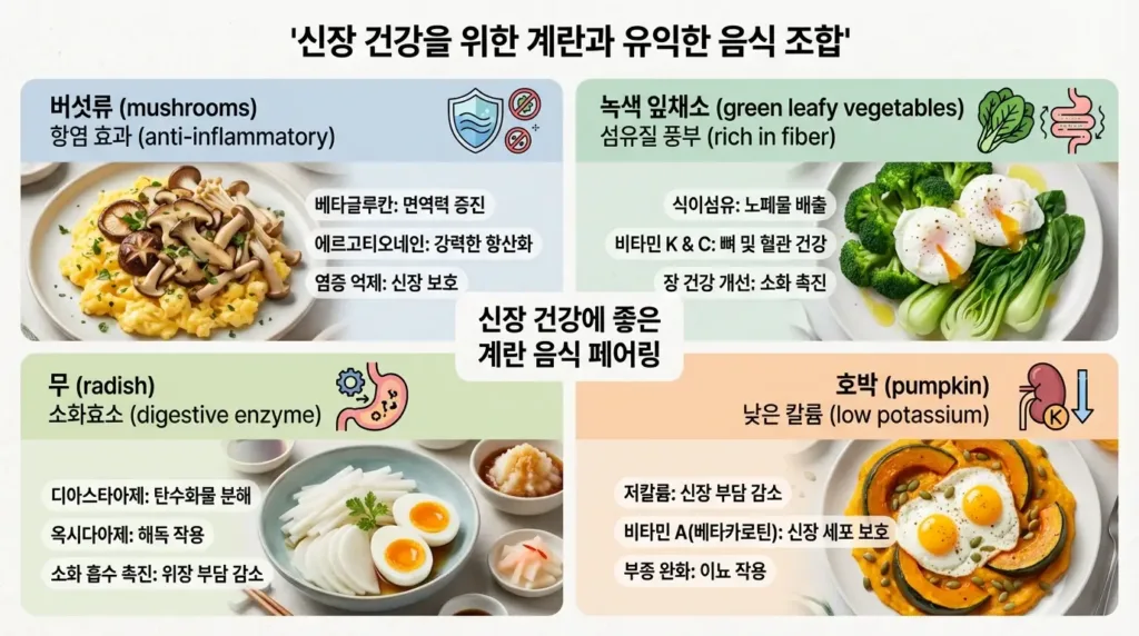 계란과 함께 먹으면 좋은 음식